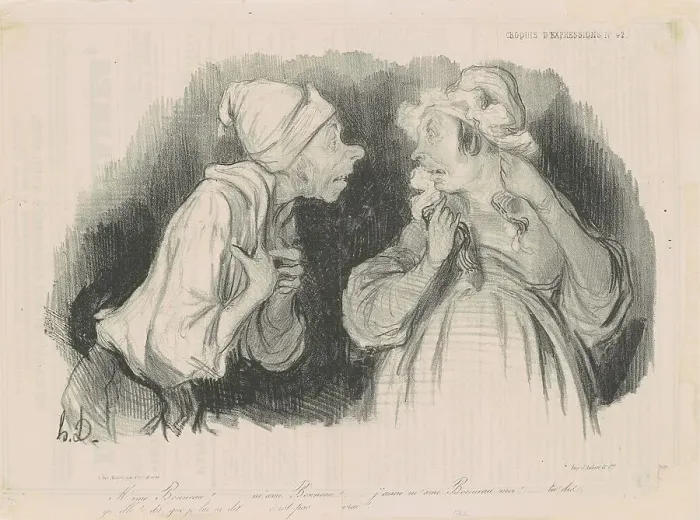 Framed Print : M'ame Bonneau... J'aime m'ame Bonneau moi!... 19th century. Creator: Honore Daumier Framed Print : M'ame Bonneau... J'aime m'ame Bonneau moi!... 19th century. Creator: Honore Daumier