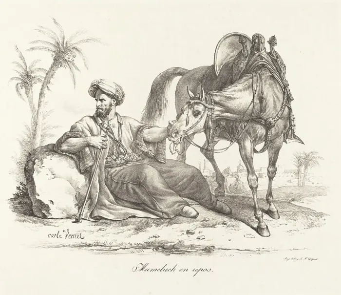 Framed Print : A Mameluck Resting. Creator: Carle Vernet Framed Print : A Mameluck Resting. Creator: Carle Vernet