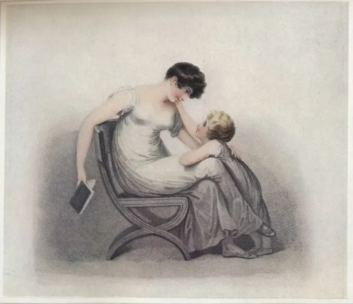 Framed Print : Mamma, Don t Make Me Beg in Vain, Please Read That Pretty Book Again, c1808. Artist: Adam Buck Framed Print : Mamma, Don t Make Me Beg in Vain, Please Read That Pretty Book Again, c1808. Artist: Adam Buck