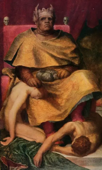 Framed Print : Mammon, c1884, (1912). Artist: George Frederick Watts Framed Print : Mammon, c1884, (1912). Artist: George Frederick Watts