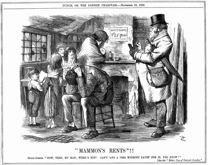 Framed Print : Mammons Rents, 1883 Framed Print : Mammons Rents, 1883