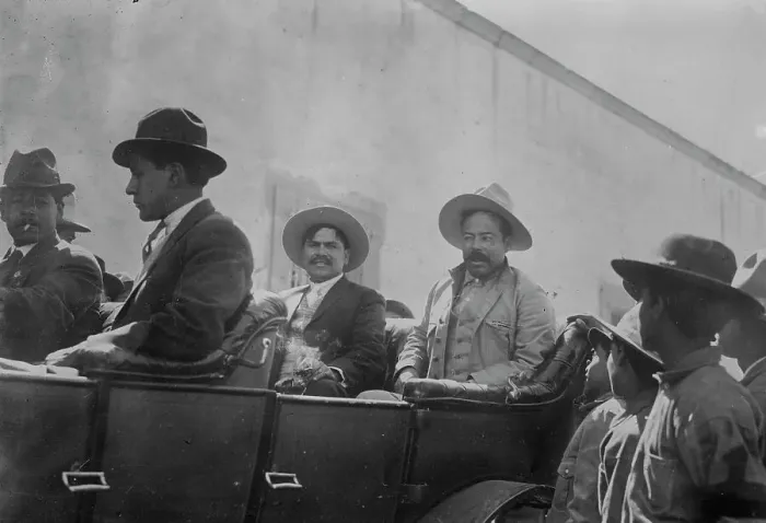 Framed Print : (Man accused of killing Benton) Maj. Rodolfo Fierro & Villa, 1914. Creator: Bain News Service Framed Print : (Man accused of killing Benton) Maj. Rodolfo Fierro & Villa, 1914. Creator: Bain News Service