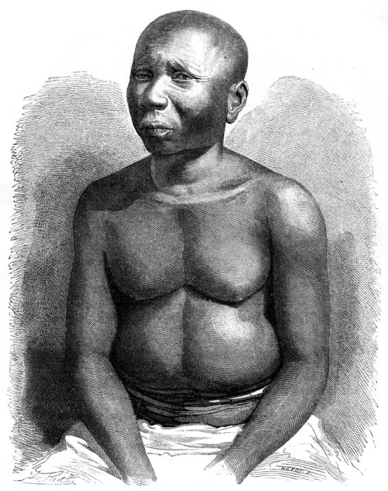 Framed Print : Man from the Andaman Islands, 19th century. Artist: G Fath Framed Print : Man from the Andaman Islands, 19th century. Artist: G Fath