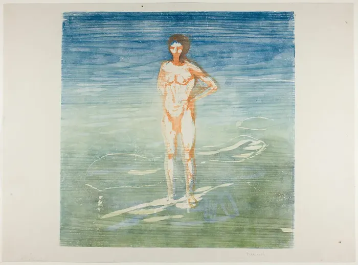 Framed Print : Man Bathing, 1899. Creator: Edvard Munch Framed Print : Man Bathing, 1899. Creator: Edvard Munch