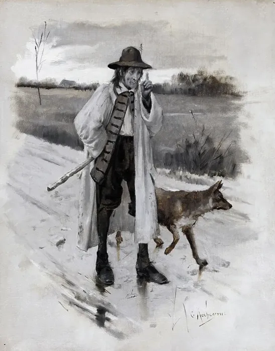 Framed Print : Man and beast, c1886. Creator: Georges Antoine Rochegrosse Framed Print : Man and beast, c1886. Creator: Georges Antoine Rochegrosse