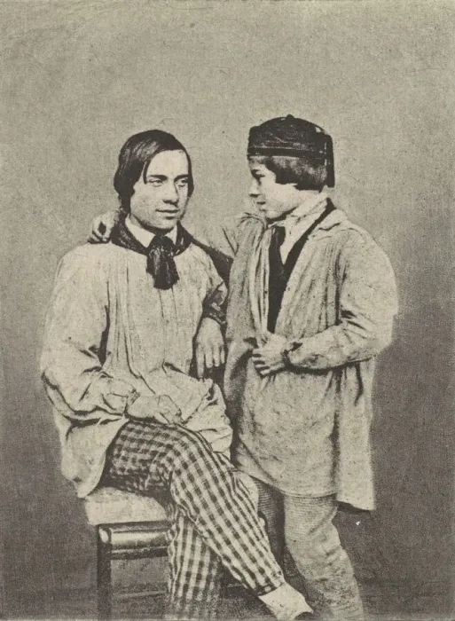 Framed Print : [Man and Boy], ca. 1841. Creator: Hippolyte Fizeau