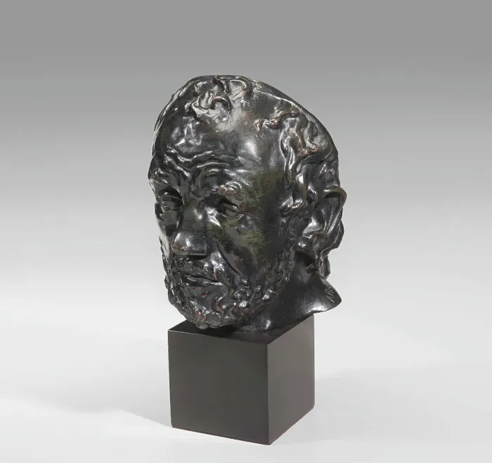 Framed Print : Man With A Broken Nose, modeled 1863-64. Creator: Auguste Rodin