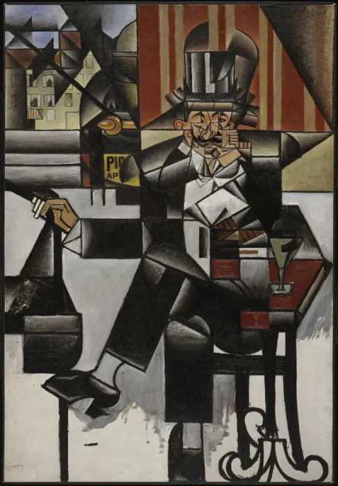 Framed Print : Man in a Cafe, 1912. Creator: Gris, Juan (1887-1927)