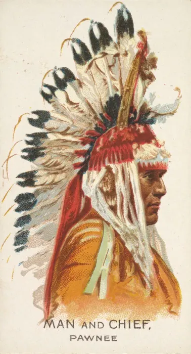 Framed Print : Man and Chief, Pawnee, from the American Indian Chiefs series (N2) for Allen & Framed Print : Man and Chief, Pawnee, from the American Indian Chiefs series (N2) for Allen &