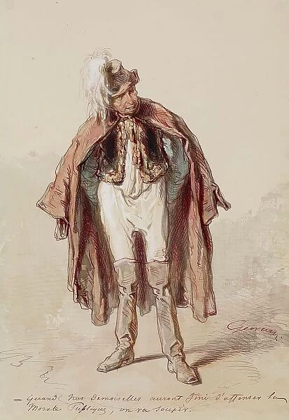Man in Costume, 1859-1860. Creator: Paul Gavarni