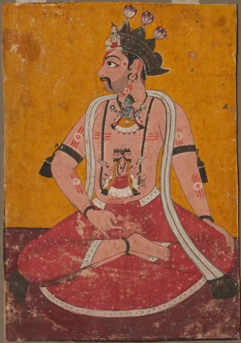 Framed Print : Man Dhata in Yogi Position, c. 1690-1700. Creator: Unknown Framed Print : Man Dhata in Yogi Position, c. 1690-1700. Creator: Unknown