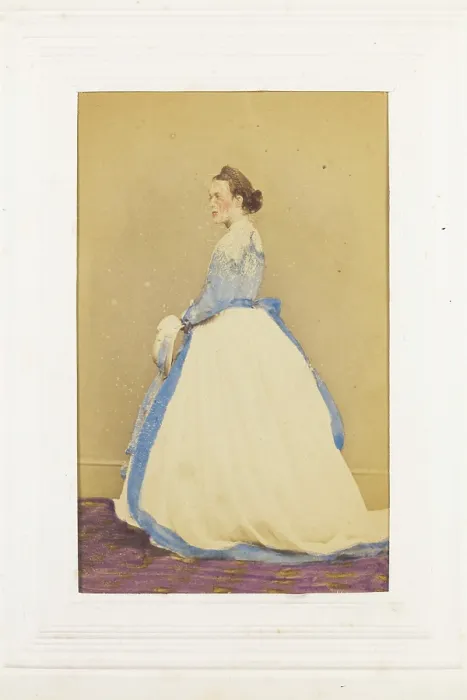 Framed Print : A man in drag standing side-on, [between 1890 and 1899?]. Creator: Unknown