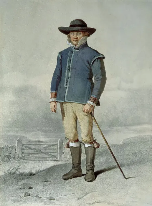 Framed Print : Man dressed in costume from Ingelstad, Småland, 1795-1857. Creator: Otto Wallgren Framed Print : Man dressed in costume from Ingelstad, Småland, 1795-1857. Creator: Otto Wallgren