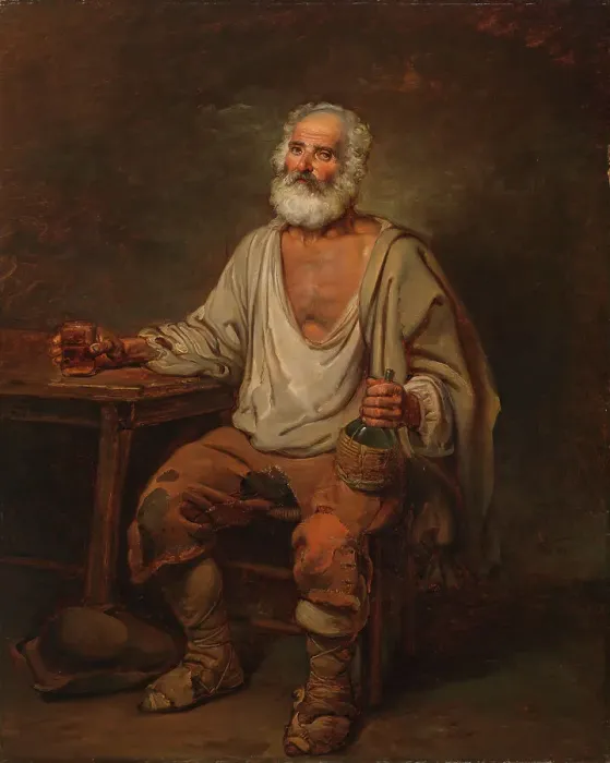 Framed Print : Man Drinking Wine, 1822. Creator: Alexander Lauréus Framed Print : Man Drinking Wine, 1822. Creator: Alexander Lauréus