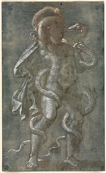 Man Entwined by Two Snakes, c. 1527. Creator: Giovanni Antonio da Pordenone (Italian