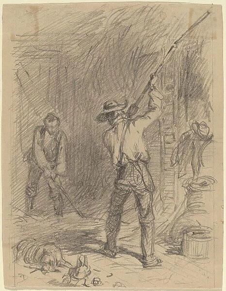 Man Flailing, 1850s. Creator: Felix Octavius Carr Darley