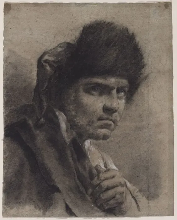 Framed Print : Man with a Fur Cap, c. 1730 / 40s. Creator: Giovanni Battista Piazzetta (Italian, 1682-1754) Framed Print : Man with a Fur Cap, c. 1730 / 40s. Creator: Giovanni Battista Piazzetta (Italian, 1682-1754)