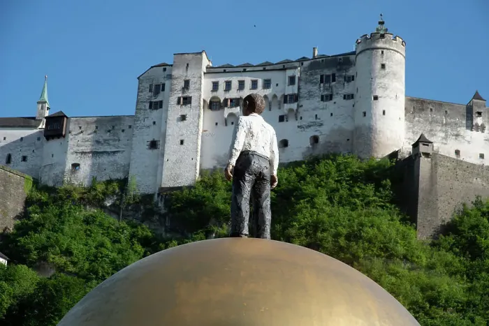 Framed Print : The Man on top of The Golden Ball of the Sphaera, Festung Hohensalzburg, Salzburg, Austria, 2022. Creator: Ethel Davies Framed Print : The Man on top of The Golden Ball of the Sphaera, Festung Hohensalzburg, Salzburg, Austria, 2022. Creator: Ethel Davies