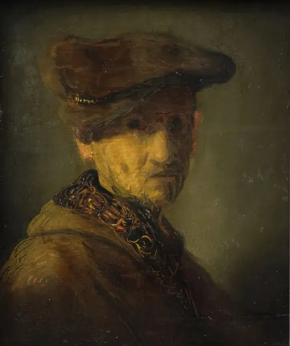 Framed Print : Man with a Hat. (Portrait of Rembrandt's Father), 1629. Creator: Rembrandt Harmensz van Rijn Framed Print : Man with a Hat. (Portrait of Rembrandt's Father), 1629. Creator: Rembrandt Harmensz van Rijn
