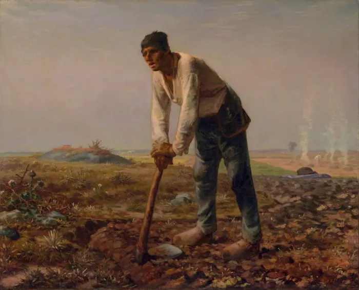 Framed Print : Man with a Hoe, 1860-1861. Artist: Millet, Jean-Francois (1814-1875) Framed Print : Man with a Hoe, 1860-1861. Artist: Millet, Jean-Francois (1814-1875)