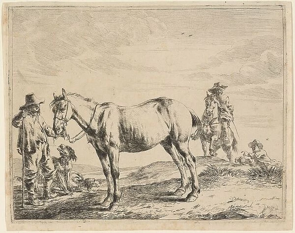 A Man Holding a Horse by His Bridle, 1651. Creator: Dirck Stoop