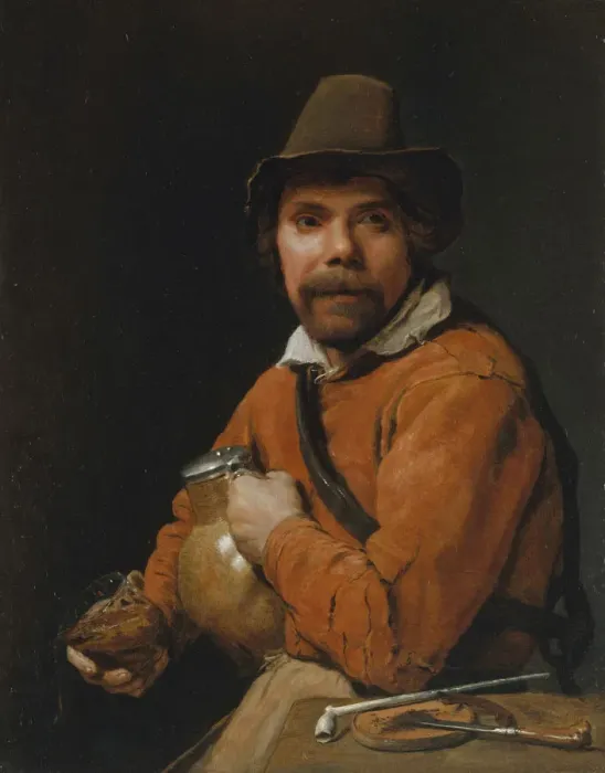 Framed Print : Man Holding a Jug, ca. 1660. Creator: Michiel Sweerts Framed Print : Man Holding a Jug, ca. 1660. Creator: Michiel Sweerts