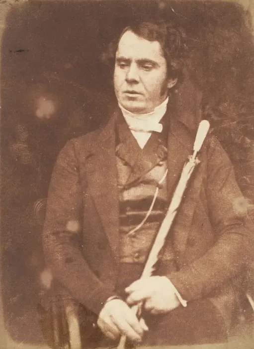 Framed Print : [Man Holding Umbrella], 1843-47. Creators: David Octavius Hill, Robert Adamson