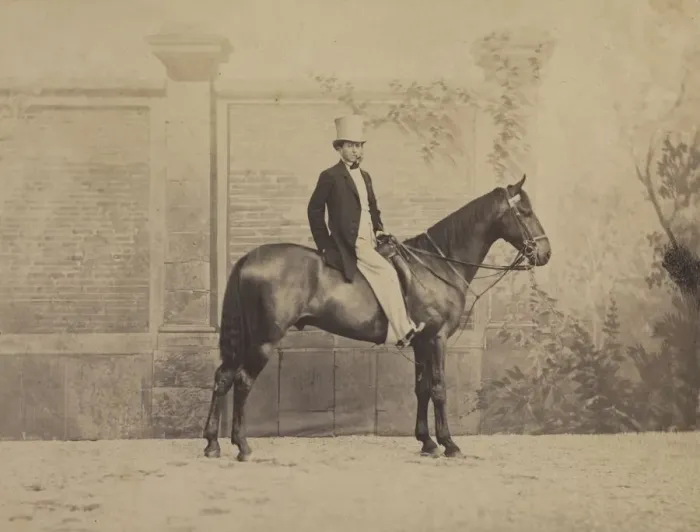 Framed Print : Man on a Horse, c. 1860s. Creator: Nadar (French, 1820-1910) Framed Print : Man on a Horse, c. 1860s. Creator: Nadar (French, 1820-1910)