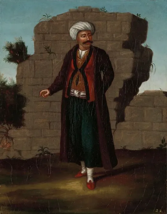 Framed Print : Man from the Island of Mykonos, 1700-1737. Creator: Workshop of Jean Baptiste Vanmour Framed Print : Man from the Island of Mykonos, 1700-1737. Creator: Workshop of Jean Baptiste Vanmour