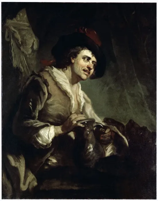 Framed Print : Man with a Jug, 18th century. Artist: Francesco Giuseppe Casanova Framed Print : Man with a Jug, 18th century. Artist: Francesco Giuseppe Casanova