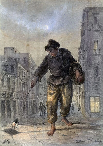 Man with a lamp