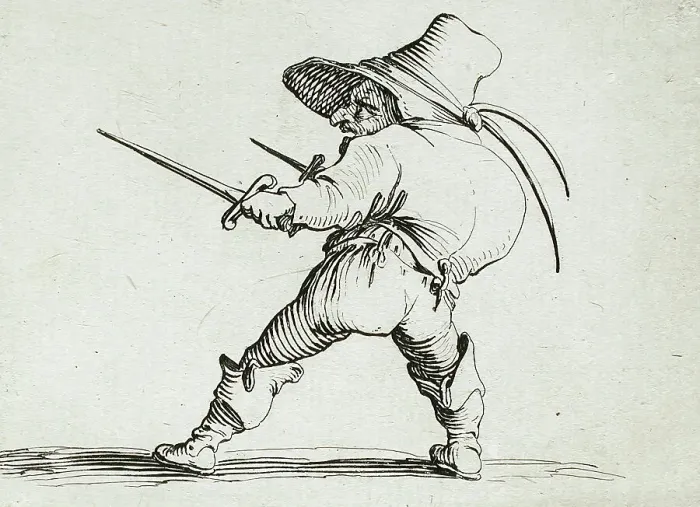 Framed Print : Man with a Large Belly Adorned with a Row of Buttons, 1616. Creator: Jacques Callot Framed Print : Man with a Large Belly Adorned with a Row of Buttons, 1616. Creator: Jacques Callot