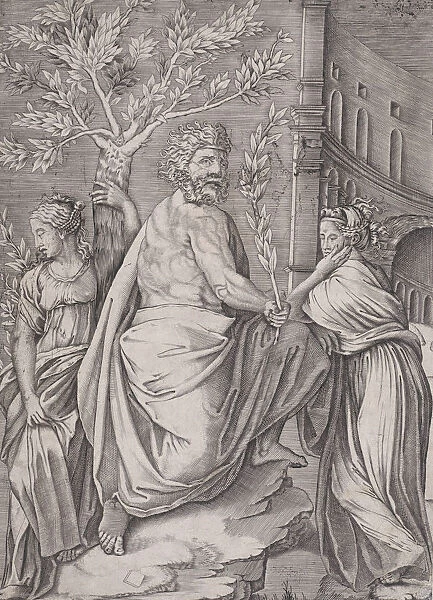 The Man with a Laurel Branch, ca. 1514-36. Creator: Agostino Veneziano