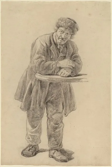 Framed Print : Man Leaning on a Counter, 1820s. Creator: Charles Wesley Jarvis Framed Print : Man Leaning on a Counter, 1820s. Creator: Charles Wesley Jarvis