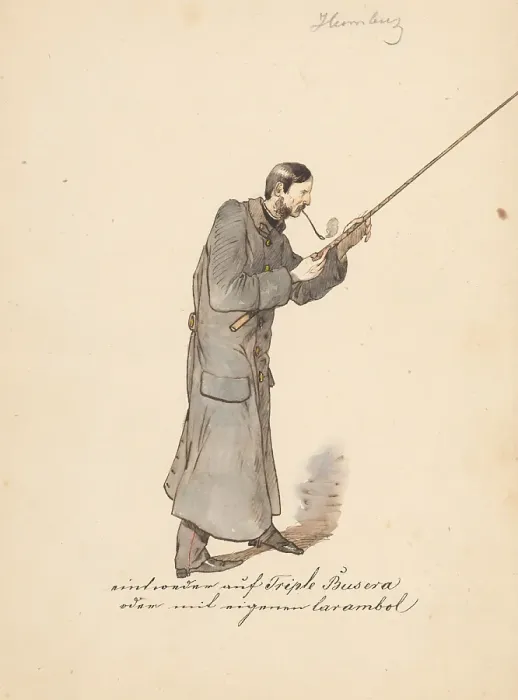 Framed Print : Man in a long military coat with a stick, 1850-1860. Creator: Friedrich Carl von Scheidlin Framed Print : Man in a long military coat with a stick, 1850-1860. Creator: Friedrich Carl von Scheidlin