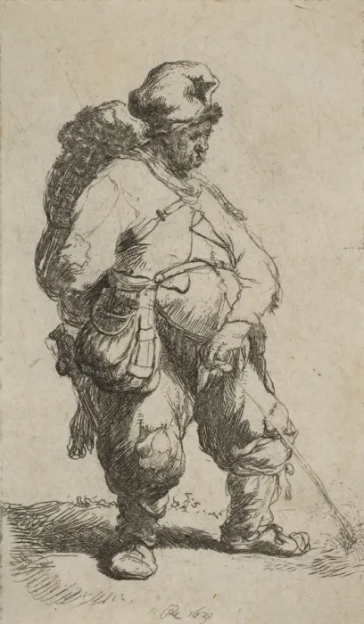 Framed Print : A Man Making Water, 1630. 1630. Creator: Rembrandt Harmensz van Rijn Framed Print : A Man Making Water, 1630. 1630. Creator: Rembrandt Harmensz van Rijn