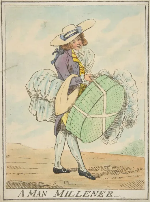 Framed Print : A Man Millener, February 16, 1787. Creator: Attributed to Henry Kingsbury (British