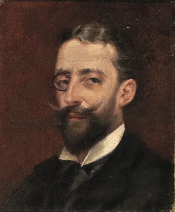 Framed Print : Man with Monocle, ca. 1887-1889. Creator: Alice Pike Barney Framed Print : Man with Monocle, ca. 1887-1889. Creator: Alice Pike Barney