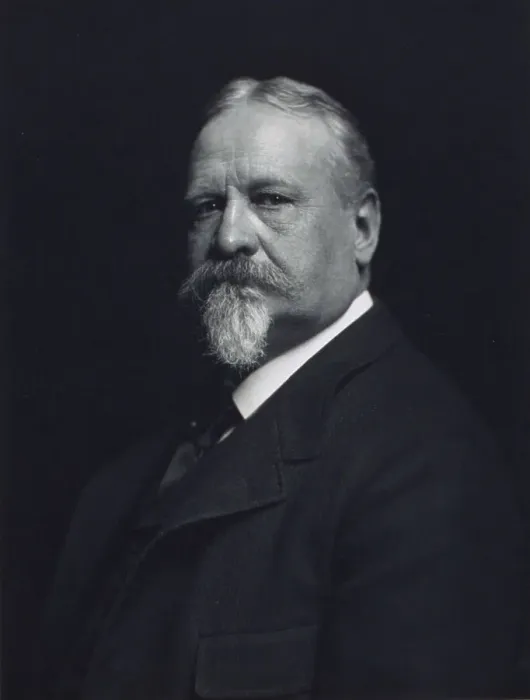 Framed Print : Man with mustache and goatee, facing left, half-length portrait, c1900. Creator: F. Gercher Framed Print : Man with mustache and goatee, facing left, half-length portrait, c1900. Creator: F. Gercher