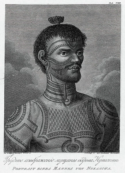 A Man From Nukagiva Island, 1813. Creator: Jegor Skotnikoff