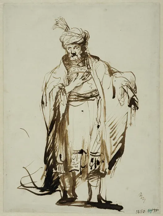 Framed Print : Man in oriental costume. Creator: Ferdinand Bol Framed Print : Man in oriental costume. Creator: Ferdinand Bol