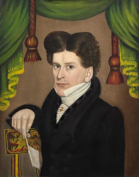 Framed Print : Man with a Pen, 1827 / 30. Creator: Jonas Welch Holman Framed Print : Man with a Pen, 1827 / 30. Creator: Jonas Welch Holman