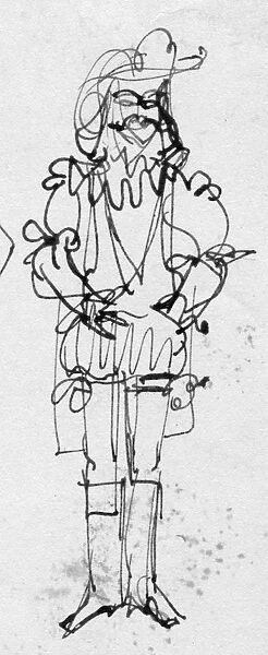 Man in period costume, c1950. Creator: Shirley Markham