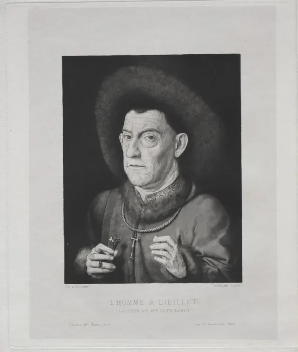 Framed Print : Man with a Pink, 1869. Creator: Claude-Ferdinand Gaillard (French, 1834-1887) Framed Print : Man with a Pink, 1869. Creator: Claude-Ferdinand Gaillard (French, 1834-1887)