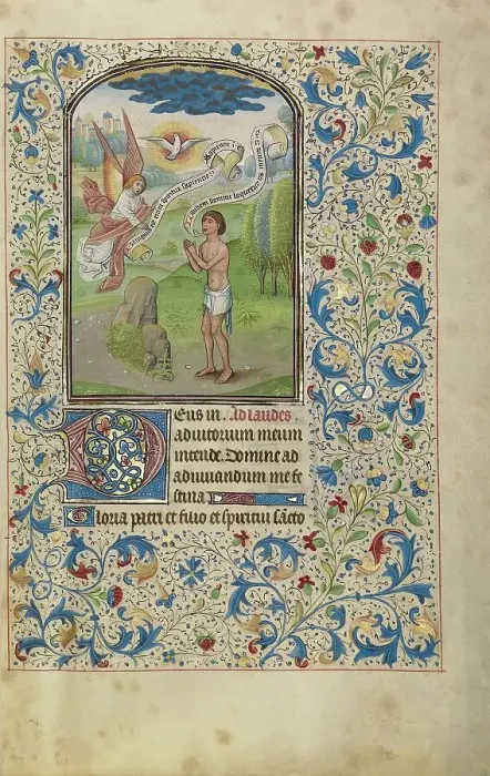 Framed Print : A Man Praying to the Holy Spirit; Arenberg Hours, early 1460s. Creator: Willem Vrelant Framed Print : A Man Praying to the Holy Spirit; Arenberg Hours, early 1460s. Creator: Willem Vrelant
