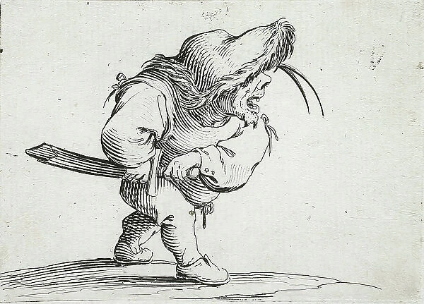 Man About to Pull his Sabre, 1616. Creator: Jacques Callot