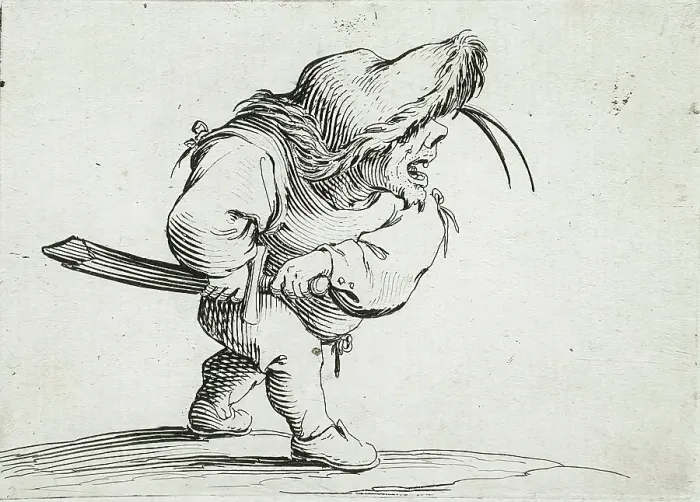 Framed Print : Man About to Pull his Sabre, 1616. Creator: Jacques Callot Framed Print : Man About to Pull his Sabre, 1616. Creator: Jacques Callot