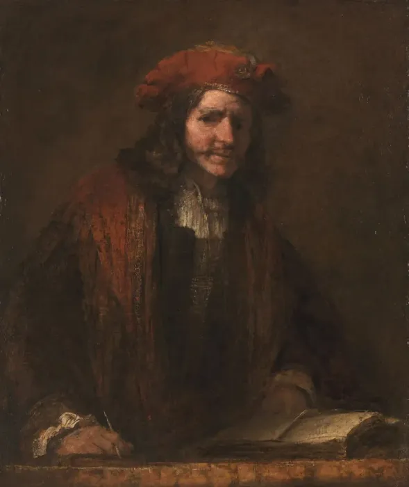 Framed Print : The Man with the Red Cap, c. 1660. Artist: Rembrandt van Rhijn (1606-1669) Framed Print : The Man with the Red Cap, c. 1660. Artist: Rembrandt van Rhijn (1606-1669)