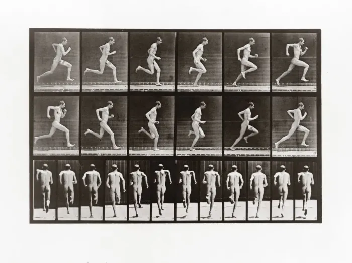 Framed Print : Man running, Plate 62 from Animal Locomotion, 1887 (photograph) Framed Print : Man running, Plate 62 from Animal Locomotion, 1887 (photograph)