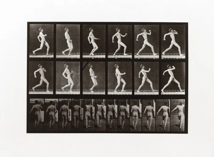 Framed Print : Man running, Plate 7 from Animal Locomotion, 1887 (photograph) Framed Print : Man running, Plate 7 from Animal Locomotion, 1887 (photograph)